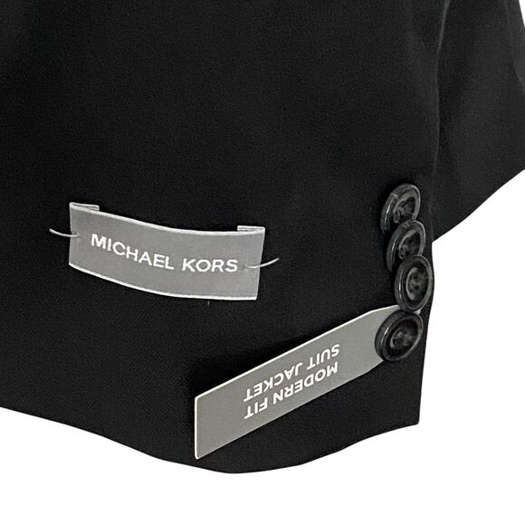 Michael Kors Suit Jacket Men's 50L Modern Fit Airsoft Stretch Solid Black NEW - Picture 6 of 10